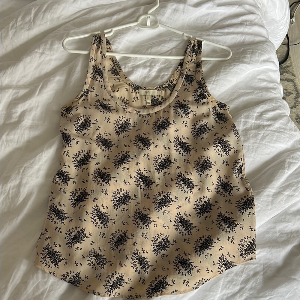 Joie Cream Tank Top 100% silk